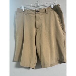 Banana Republic Men Khaki Chino Shorts Size 34 Flat Front Stretch‎ Casual